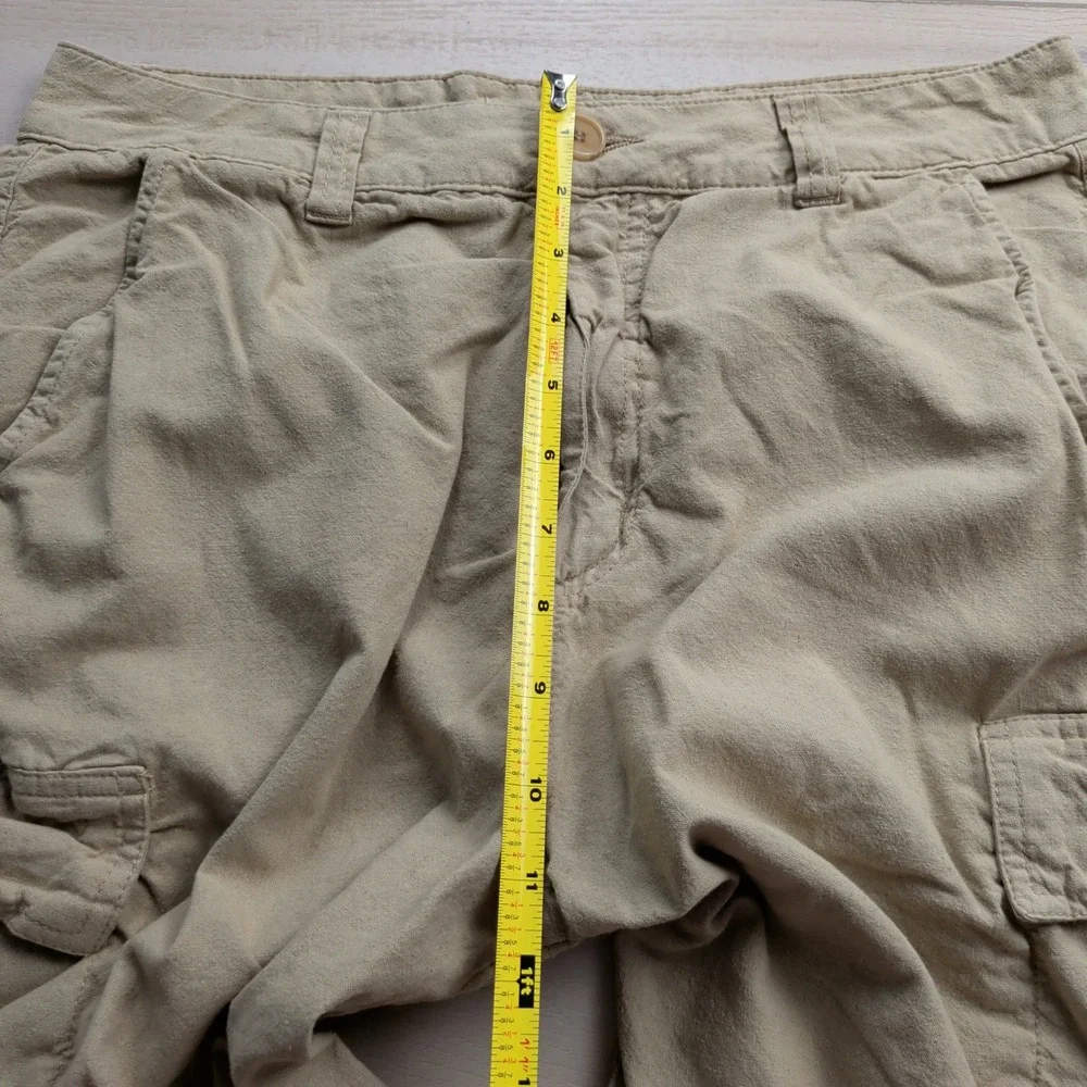 Osklen Rio de Janeiro Cargo Shorts Mens 30 Cotton Linen Tan Khaki Utility Casual